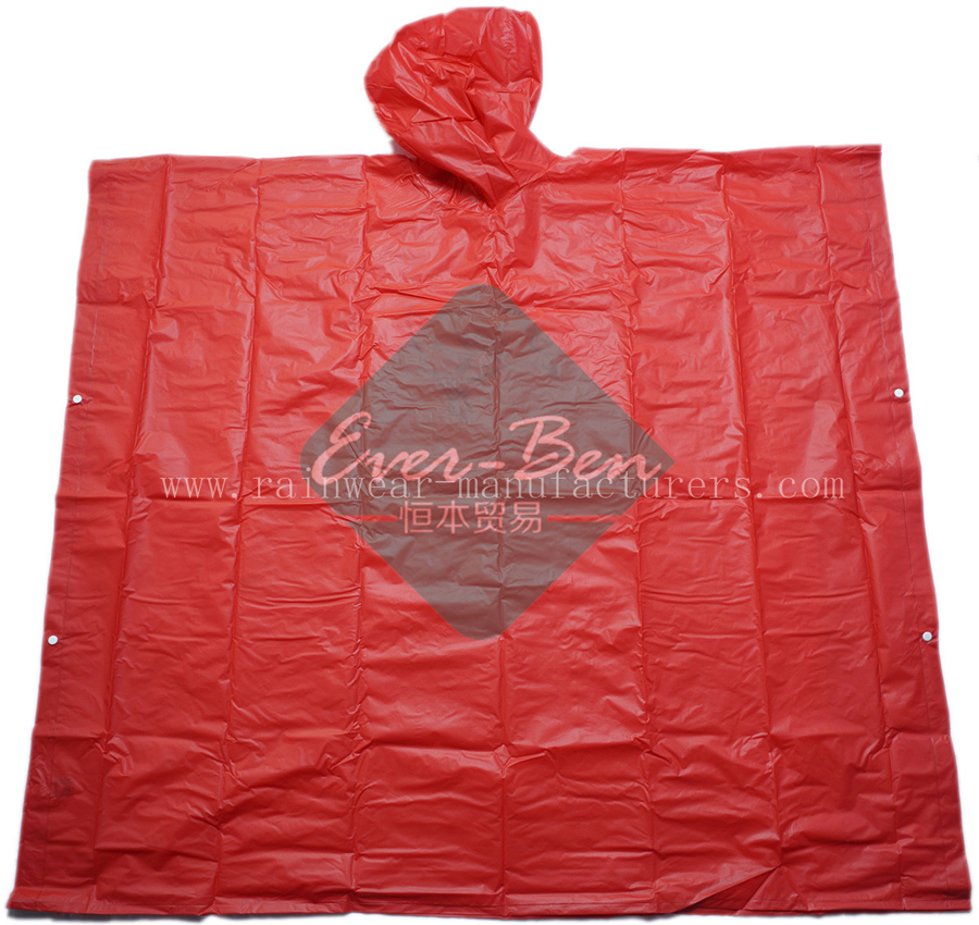 Wholesale EVA oversized red rain poncho for outdoor events